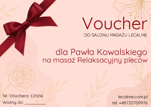 E-Bon podarunkowy na masaż - obrazek 3